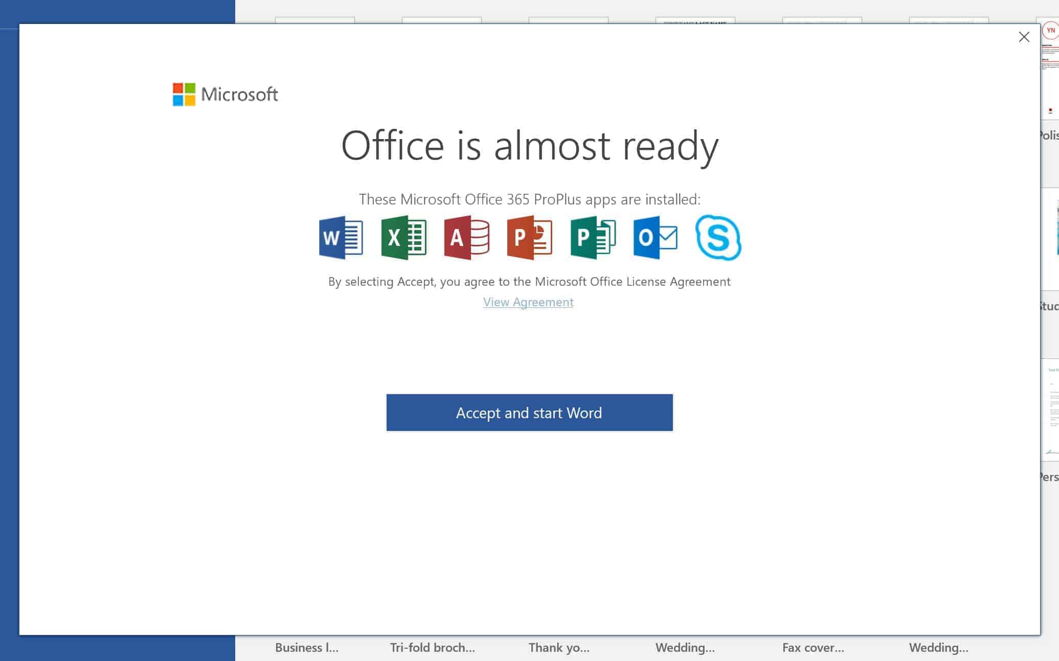 install microsoft office with key