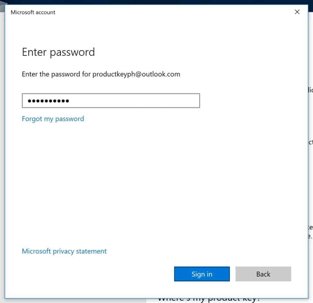 Windows 10 Activating and Linking Your Microsoft Account Product