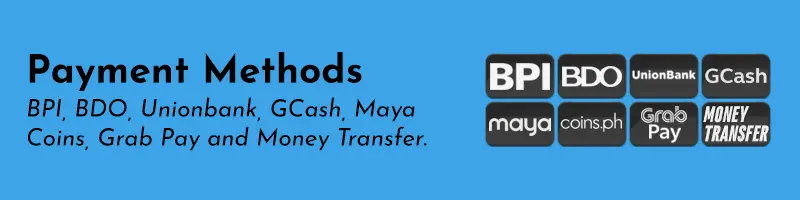 Accepted payment methods at Product Key PH – Pay using BPI, BDO, GCash, Maya, Coins, GrabPay, or money transfer.