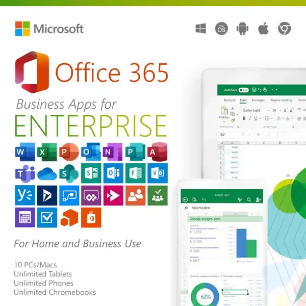 Product image for Microsoft 365 (Office 365) Business Apps for Enterprise in the Philippines.