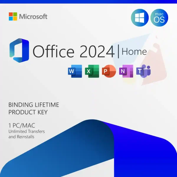 Microsoft Office Home 2024 for 1 PC or Mac Philippines. Genuine retail license with lifetime activation via Microsoft account. Includes Word, Excel, PowerPoint, OneNote, and Teams.