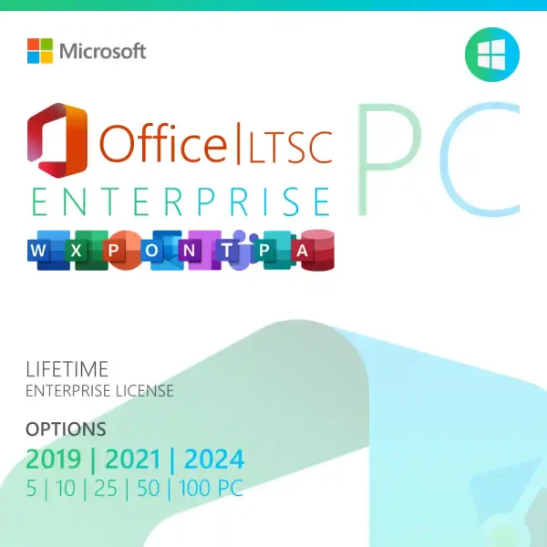 Microsoft Office LTSC Enterprise license for 2019 and 2021 Professional Plus, and 2024 Standard. For business use in the Philippines.
