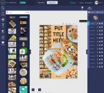 Design Wizard Pro lifetime subscription image editor interface, showing the tools & layers for creating custom graphics.