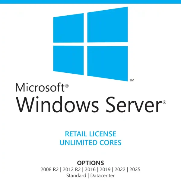 Product image for Microsoft Windows Server retail licenses in the Philippines.
