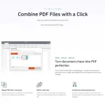 Nitro PDF Pro 14 license showing the feature to combine multiple documents into a single, searchable PDF file.