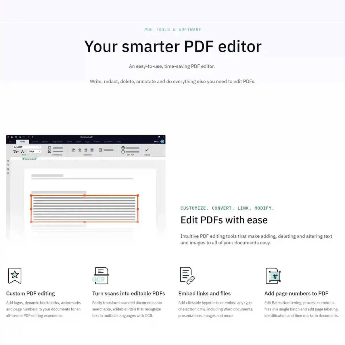 Nitro PDF Pro 14 license has smarter PDF editor features like custom editing, OCR scans, and embedding links and files.