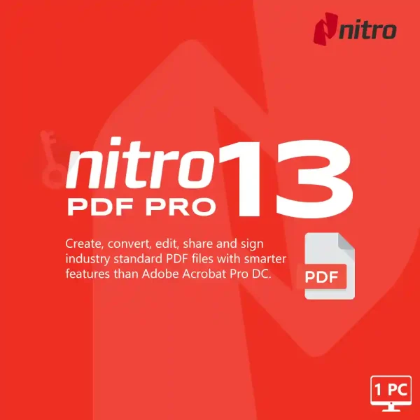 Nitro PDF Pro 13 license, a powerful PDF editor and Adobe Acrobat alternative for sale in the Philippines.