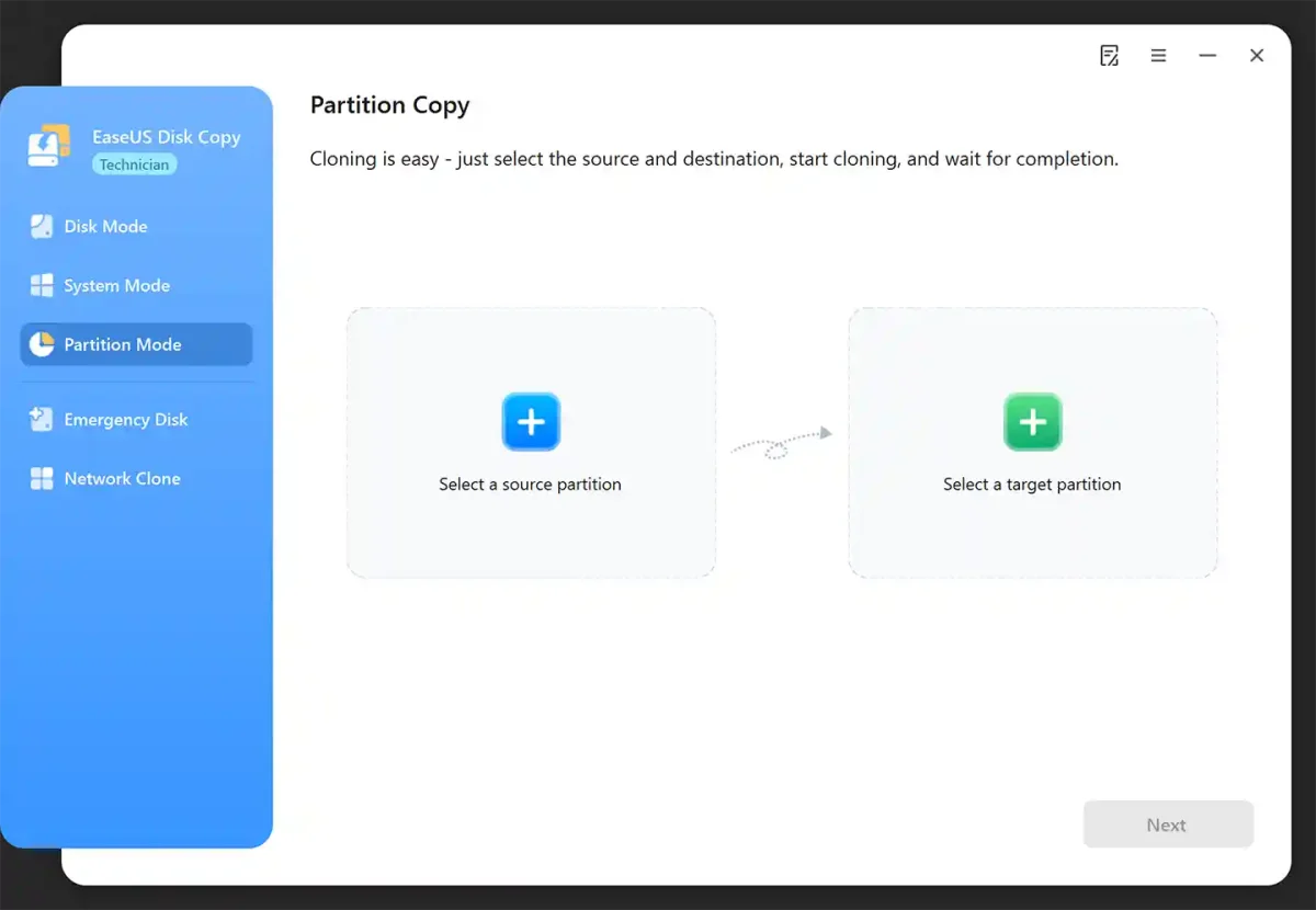 EaseUS Disk Copy Enterprise License Partition Mode for cloning specific data volumes in the Philippines.