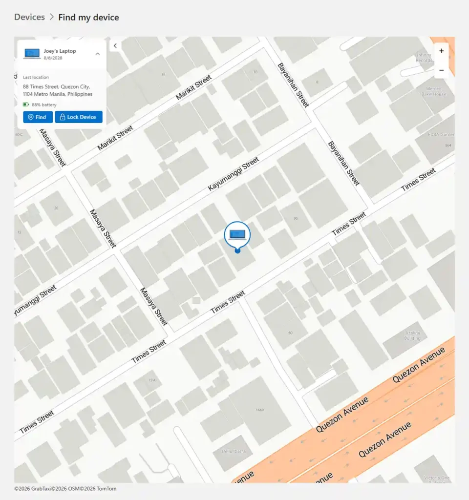 Windows 11 Find My Device