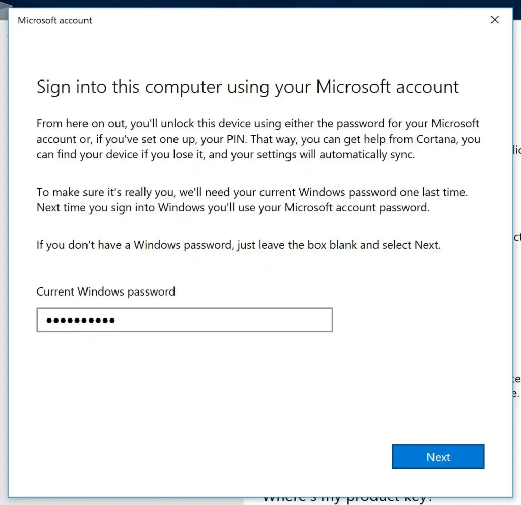 Bind Windows 10 to a Microsoft account